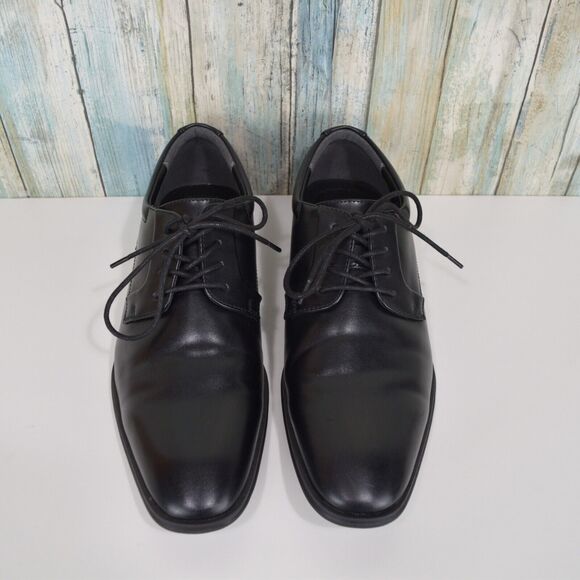 Alfani Andrew Men's Size 9.5 Smooth Plain Toe Black Oxfords - Picture 3 of 10